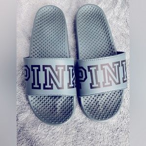 VICTORIA SECRET PINK SLIDES (WORN ONCE) SIZE LARGE 9/10!!!!